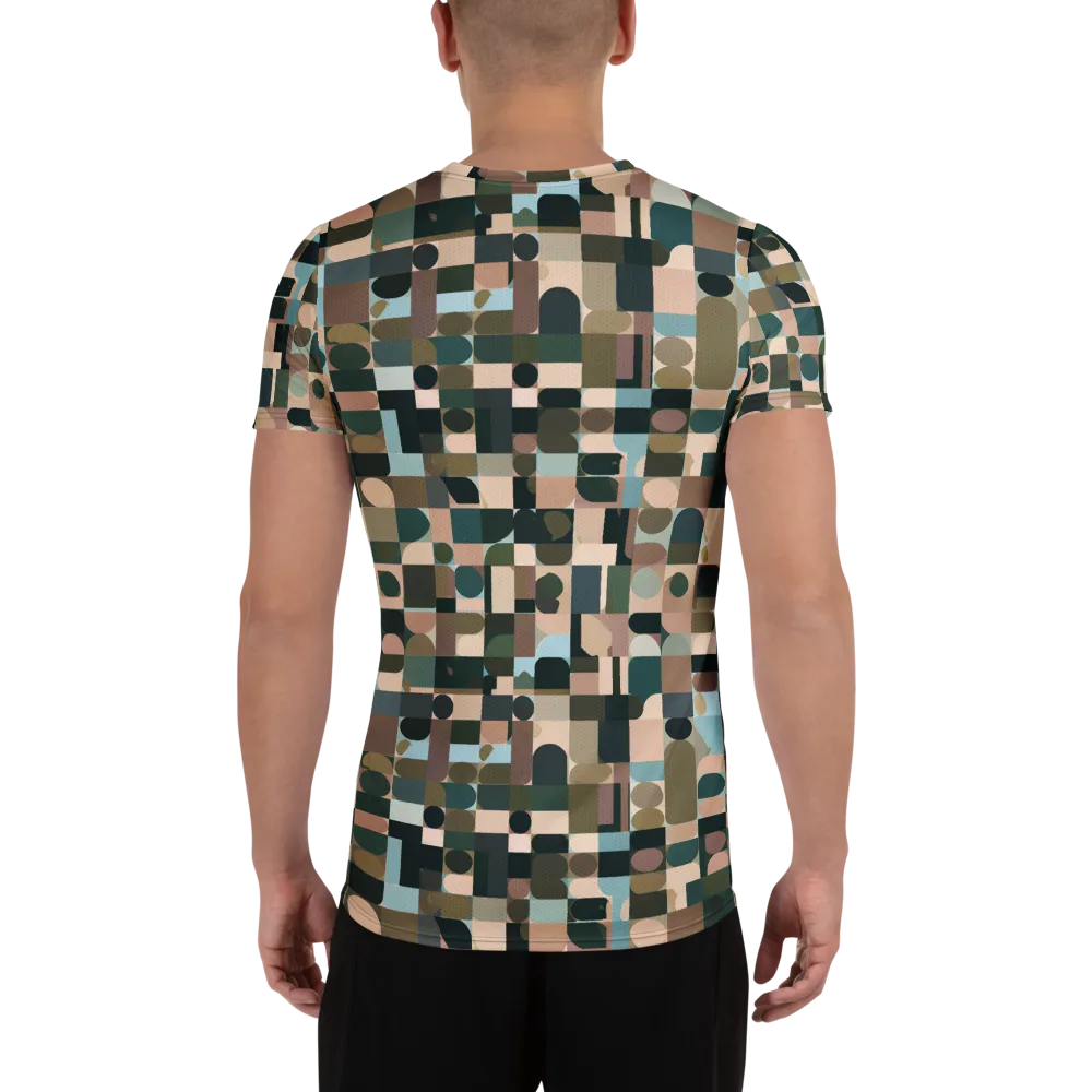 Mosaic Afterglow on Men's Athletic T-Shirt — Back