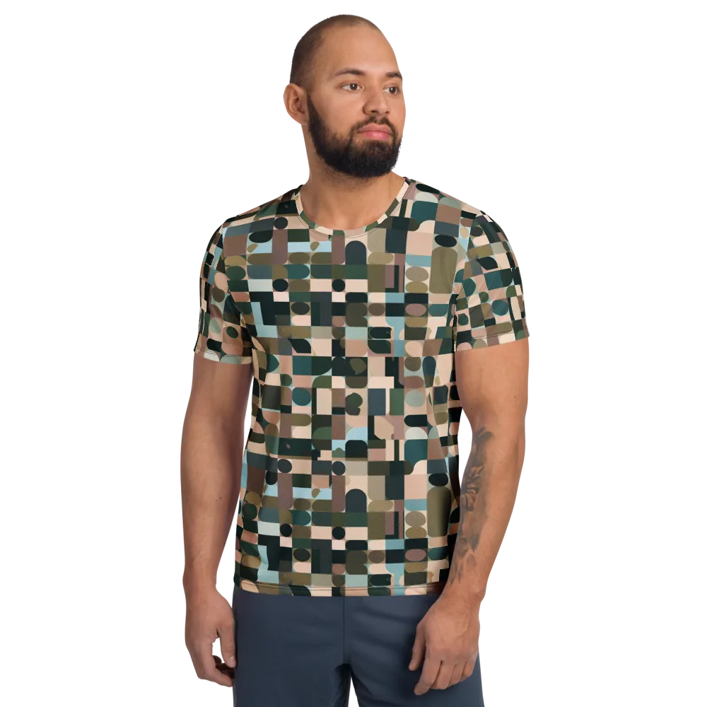 Mosaic Afterglow on Men's Athletic T-Shirt — Front