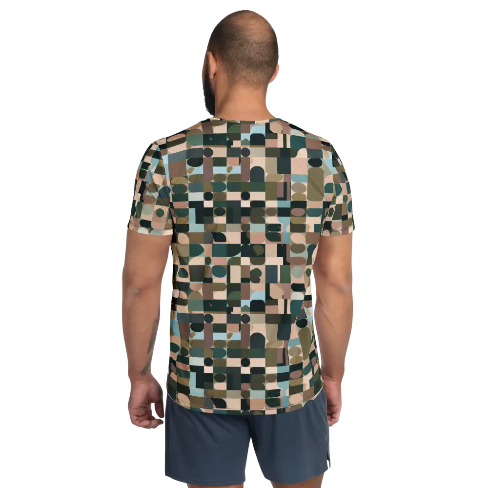 Mosaic Afterglow on Men's Athletic T-Shirt — Back
