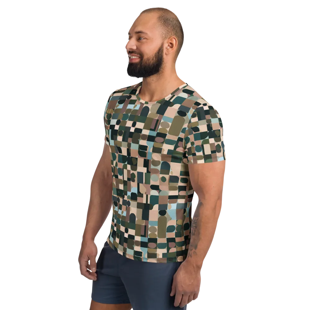 Mosaic Afterglow on Men's Athletic T-Shirt — Left