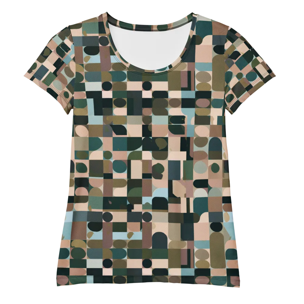 Mosaic Afterglow on Women's Athletic T-Shirt — Front