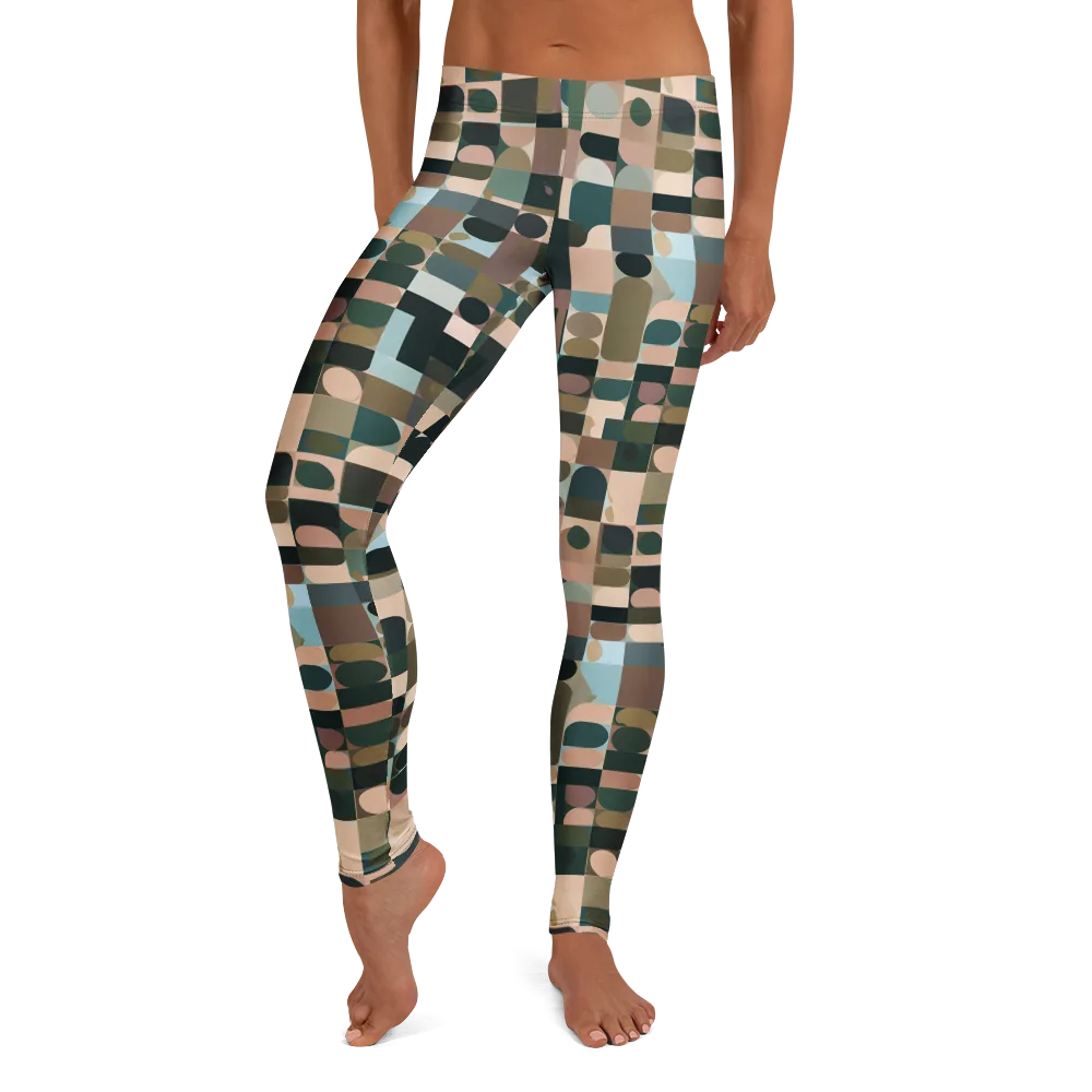 Mosaic Afterglow on Leggings — Front