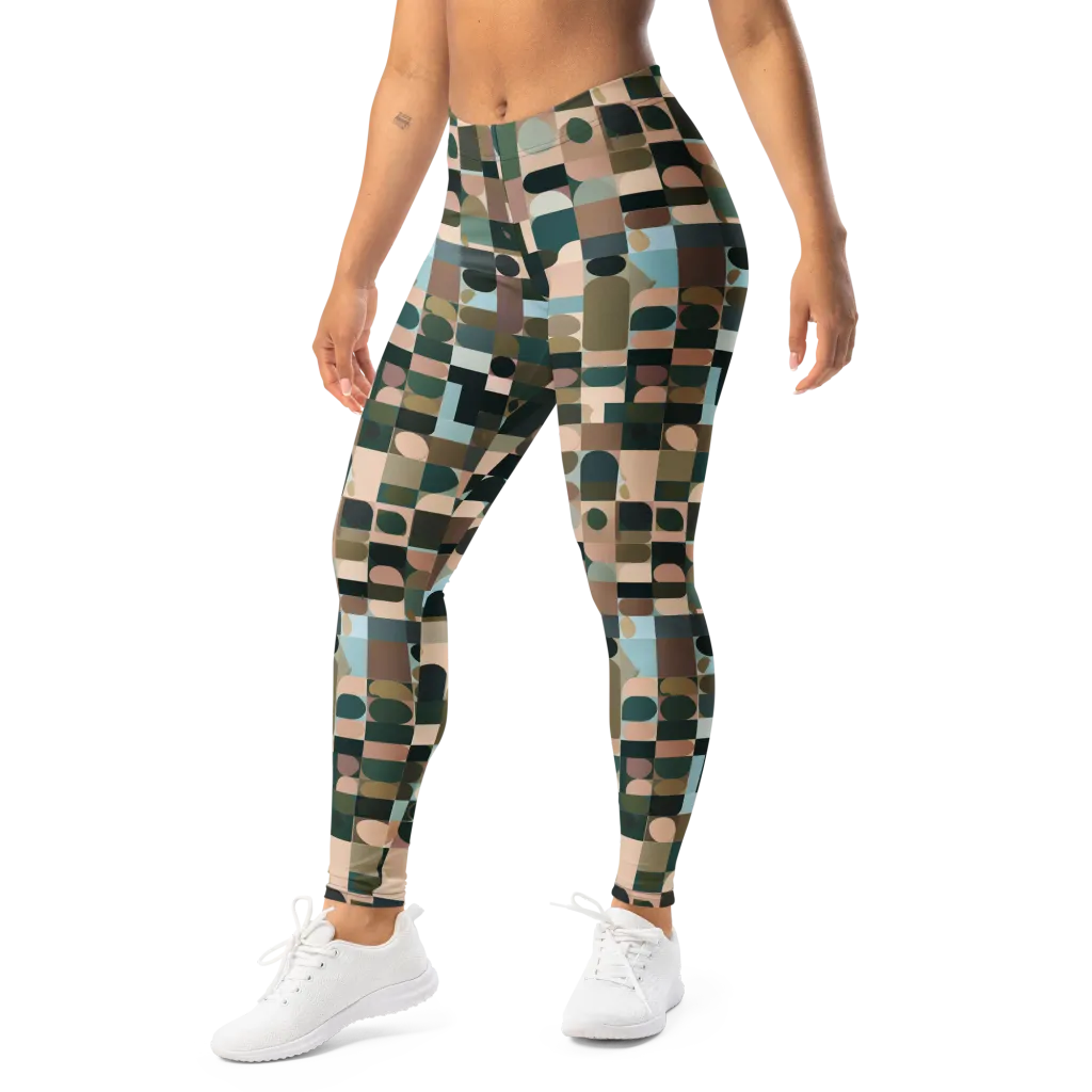 Mosaic Afterglow on Leggings — Left Front