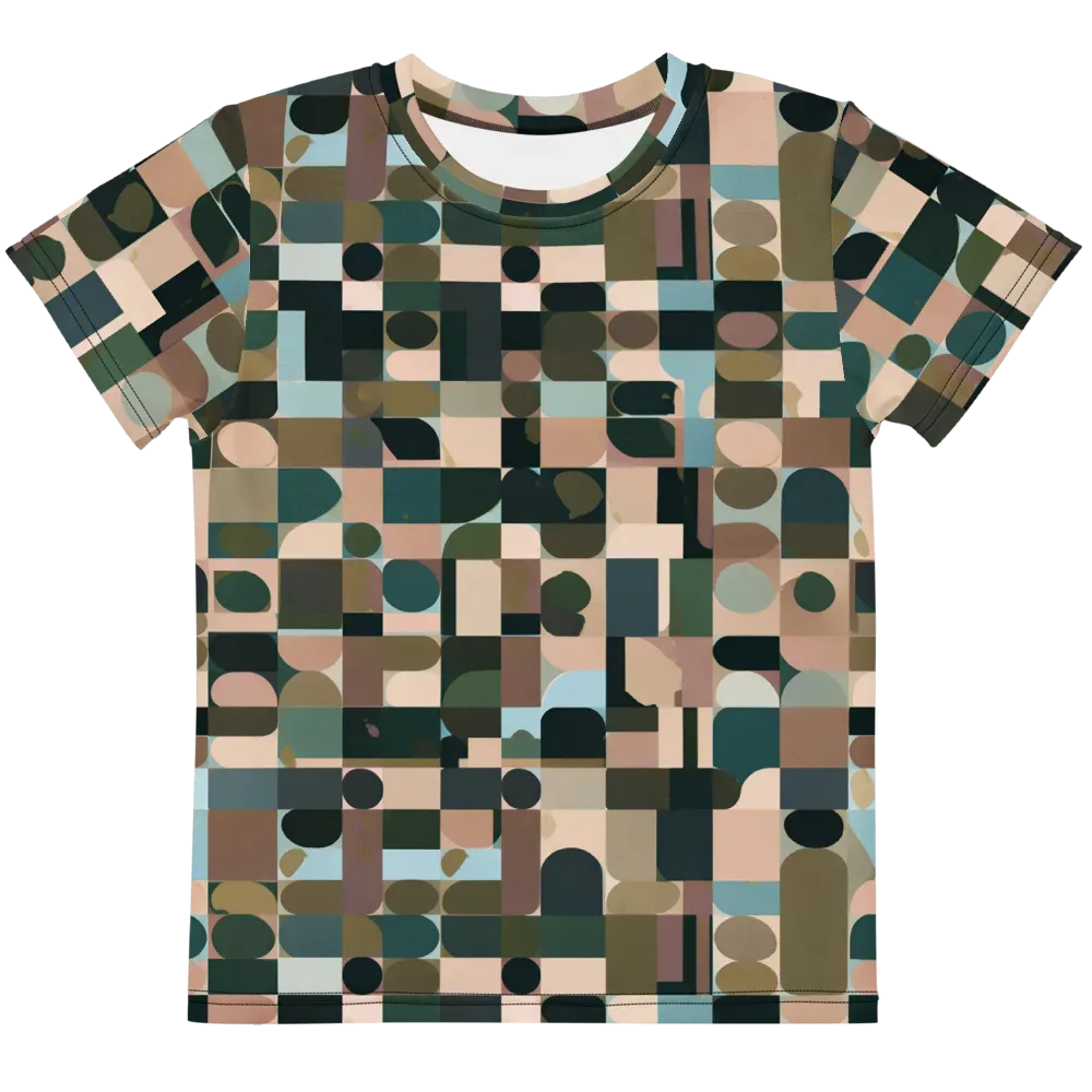 Mosaic Afterglow on Kids Crew Neck T-Shirt — Front