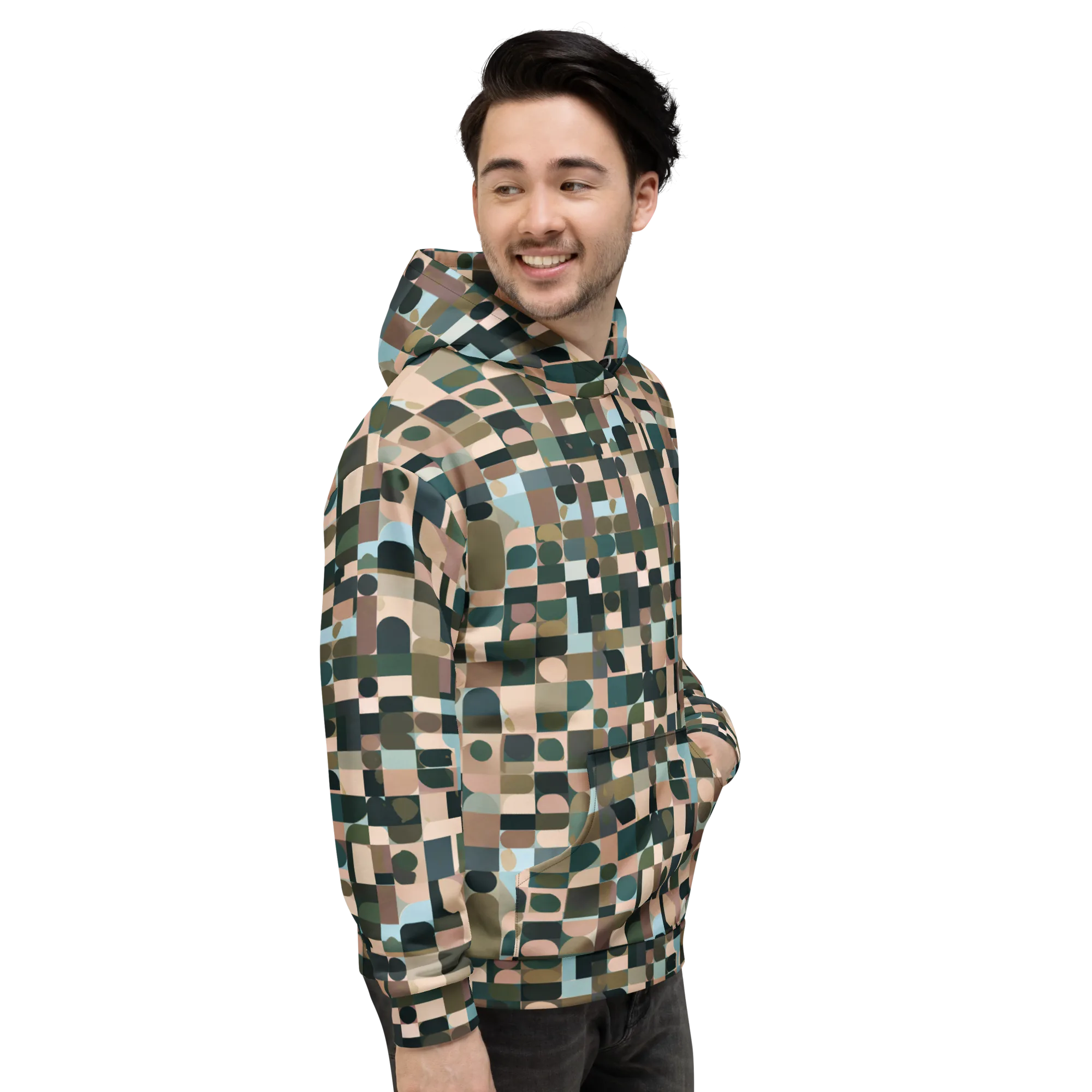 Mosaic Afterglow on Hoodie — Right