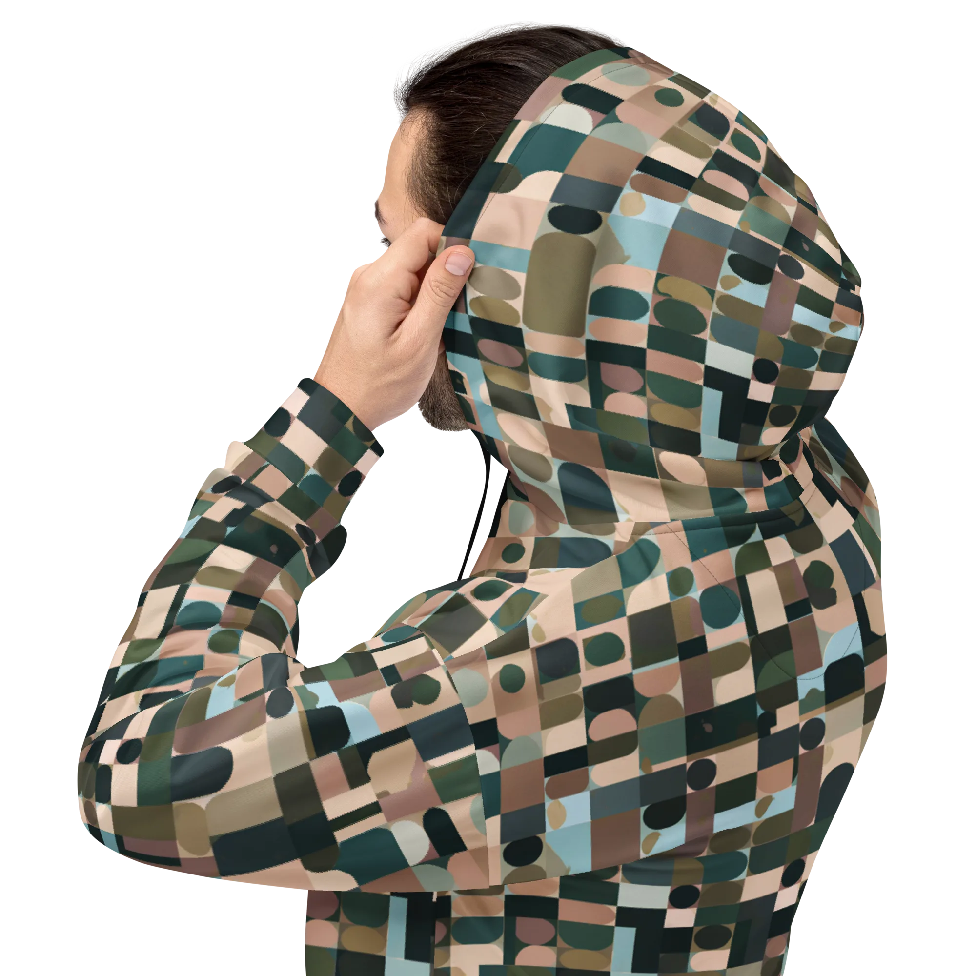 Mosaic Afterglow on Hoodie — Back