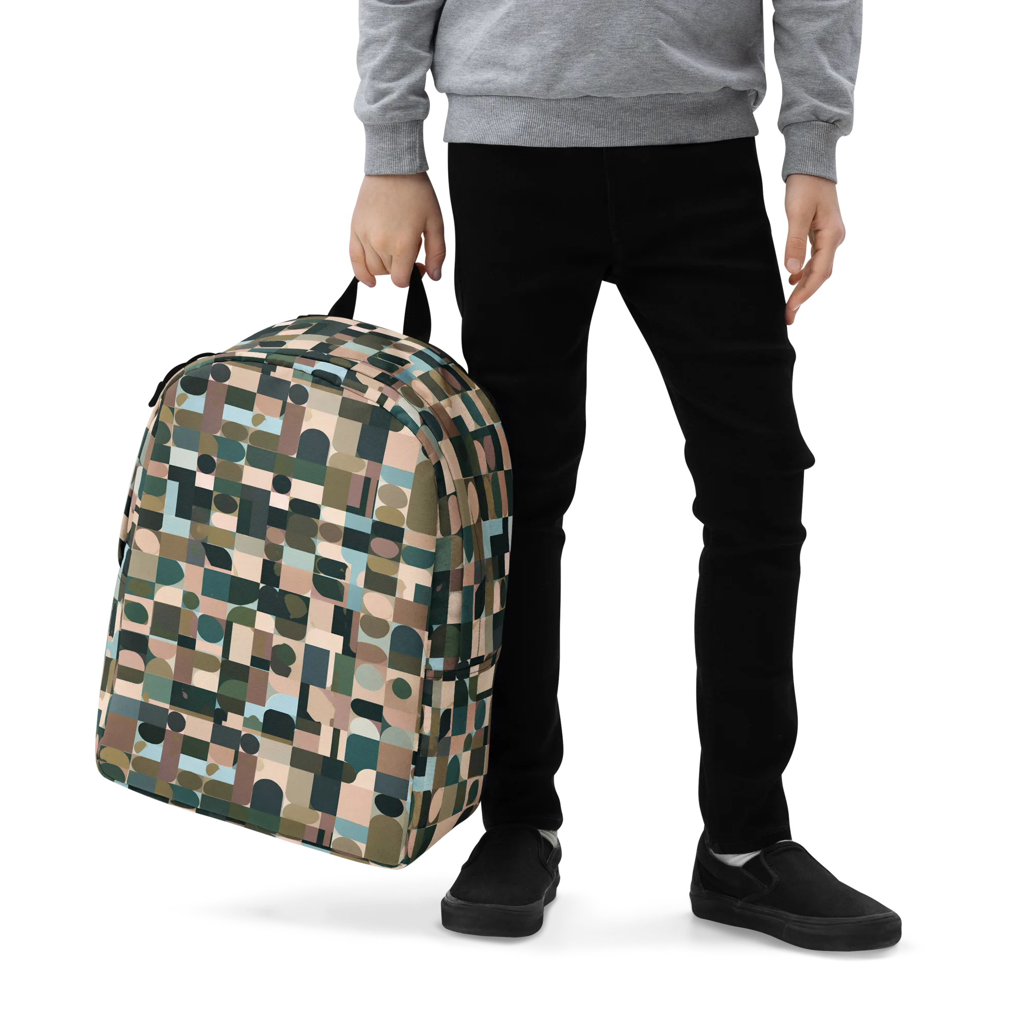 Mosaic Afterglow on Minimalist Backpack — Zoomed-in