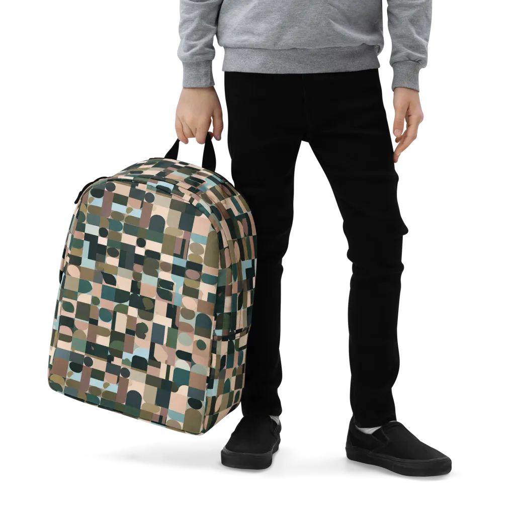 Mosaic Afterglow on Minimalist Backpack — Zoomed-in