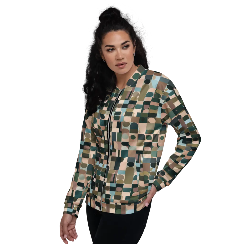 Mosaic Afterglow on Bomber Jacket — Left