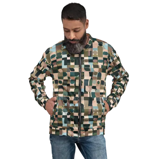 Mosaic Afterglow on a Bomber Jacket