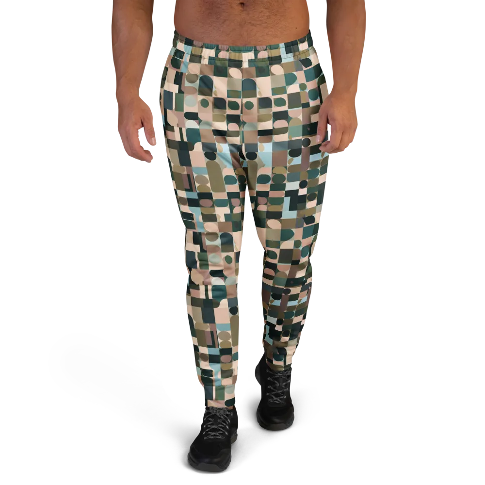 Mosaic Afterglow on Men's Joggers — Front