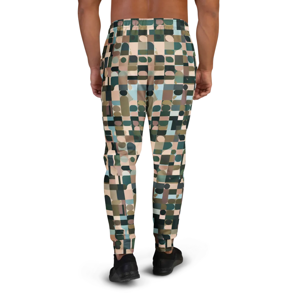 Mosaic Afterglow on Men's Joggers — Back