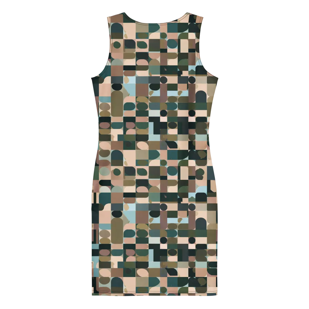 Mosaic Afterglow on Bodycon Dress — Back