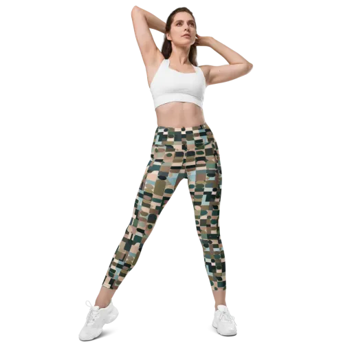 Mosaic Afterglow on a Leggings with Pockets