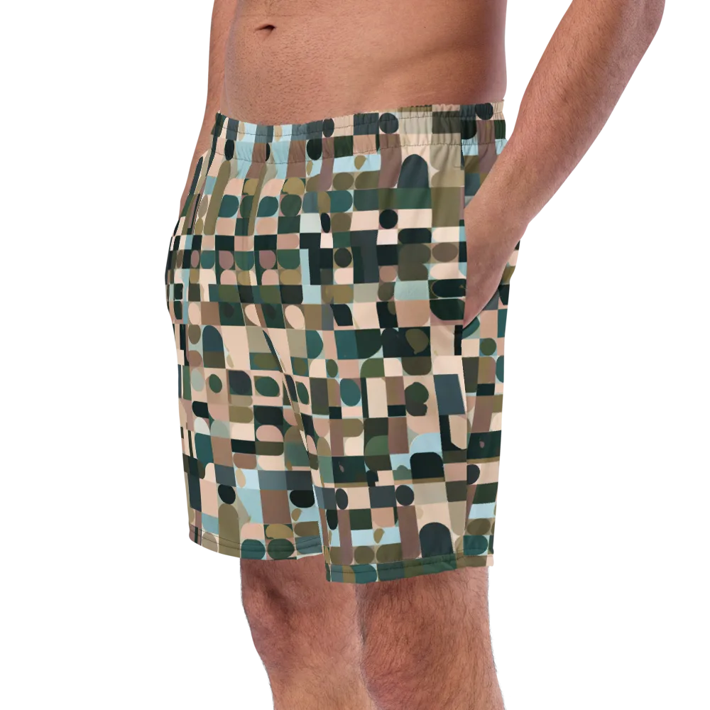 Mosaic Afterglow on Swim Trunks — Left Front