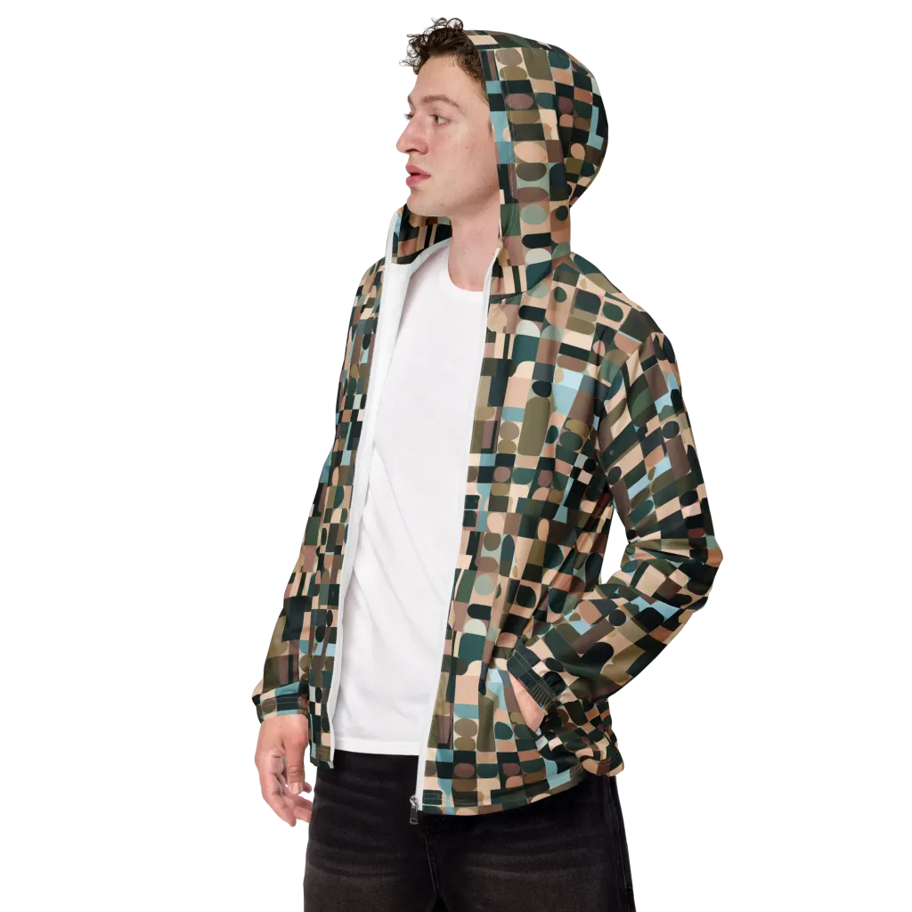 Mosaic Afterglow on Men's Windbreaker — Left Front