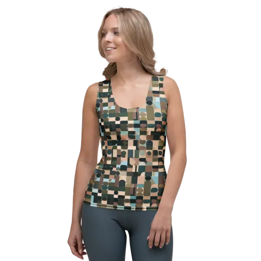 Mosaic Afterglow on a Women's Tank Top