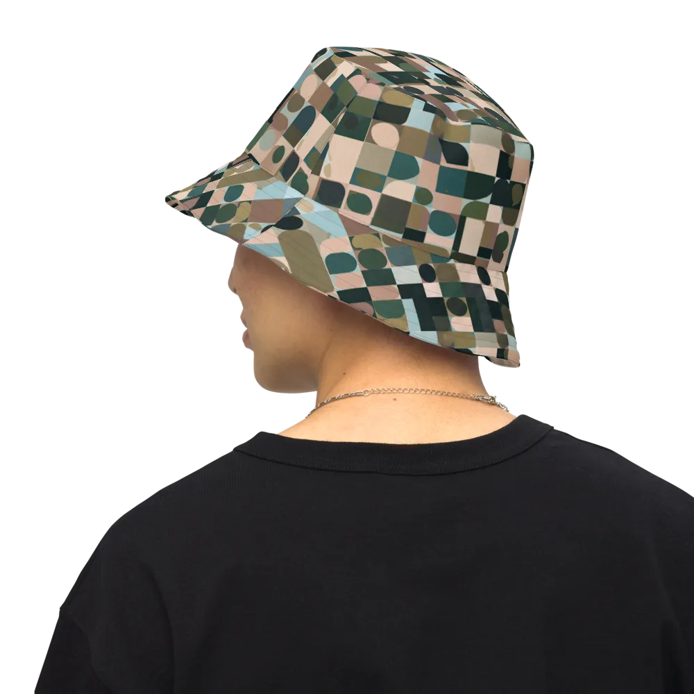 Mosaic Afterglow on Reversible Bucket Hat — Back Inside