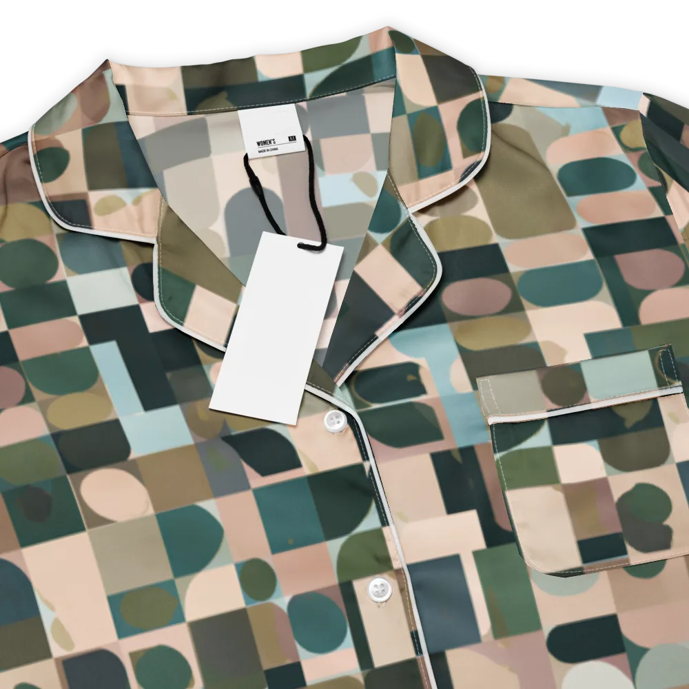Mosaic Afterglow on Women's Short Sleeve Pajama Top — Product details
