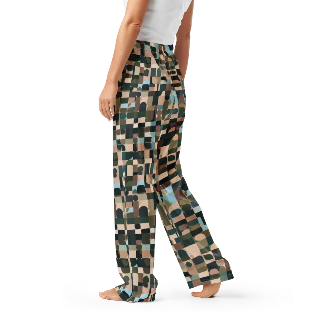 Mosaic Afterglow on Women's Pajama Pants — Left