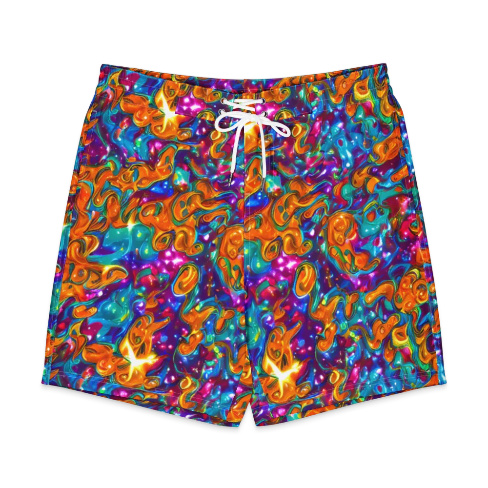 Saffron Kaleidoscope on Men's Board Shorts — Front
