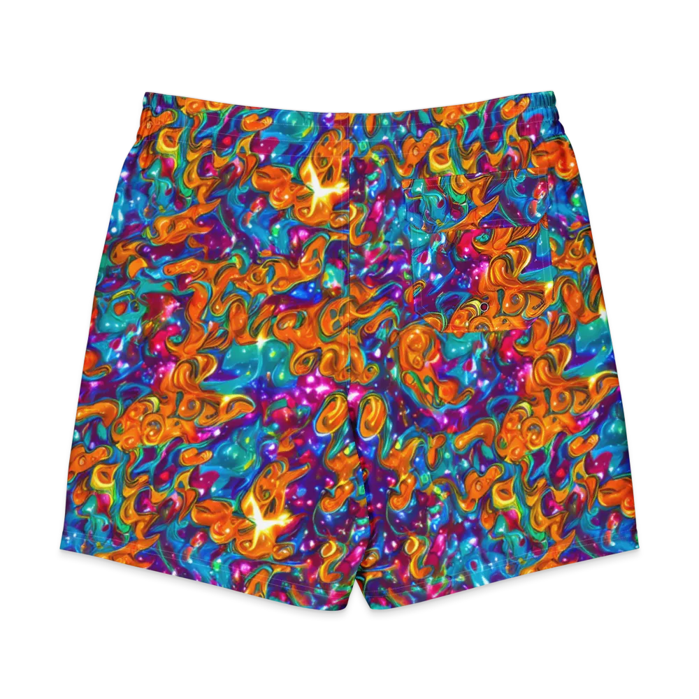 Saffron Kaleidoscope on Men's Board Shorts — Back