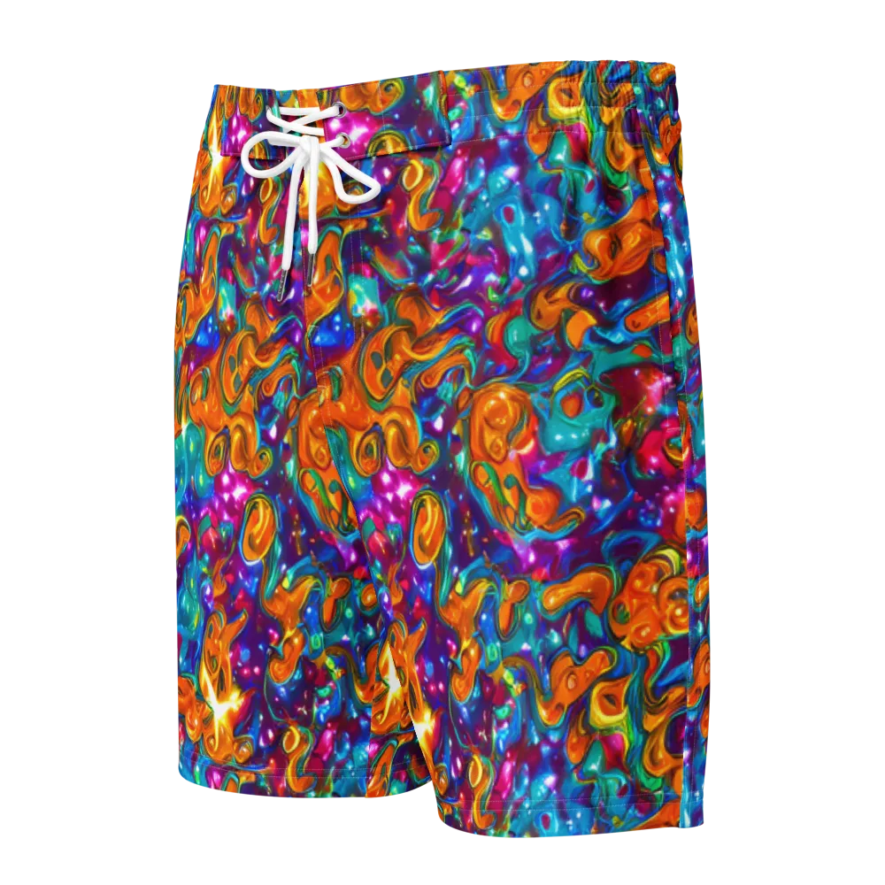 Saffron Kaleidoscope on Men's Board Shorts — Front