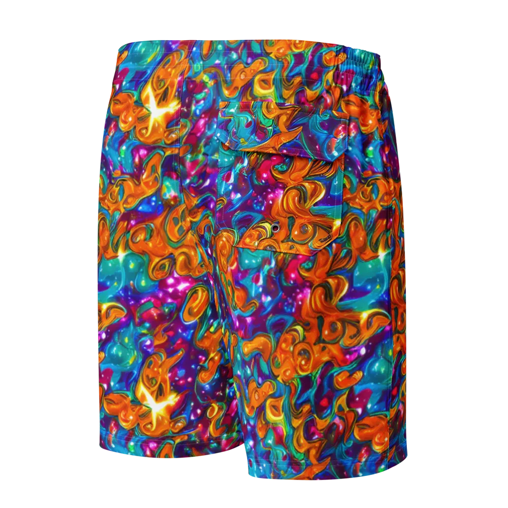 Saffron Kaleidoscope on Men's Board Shorts — Back