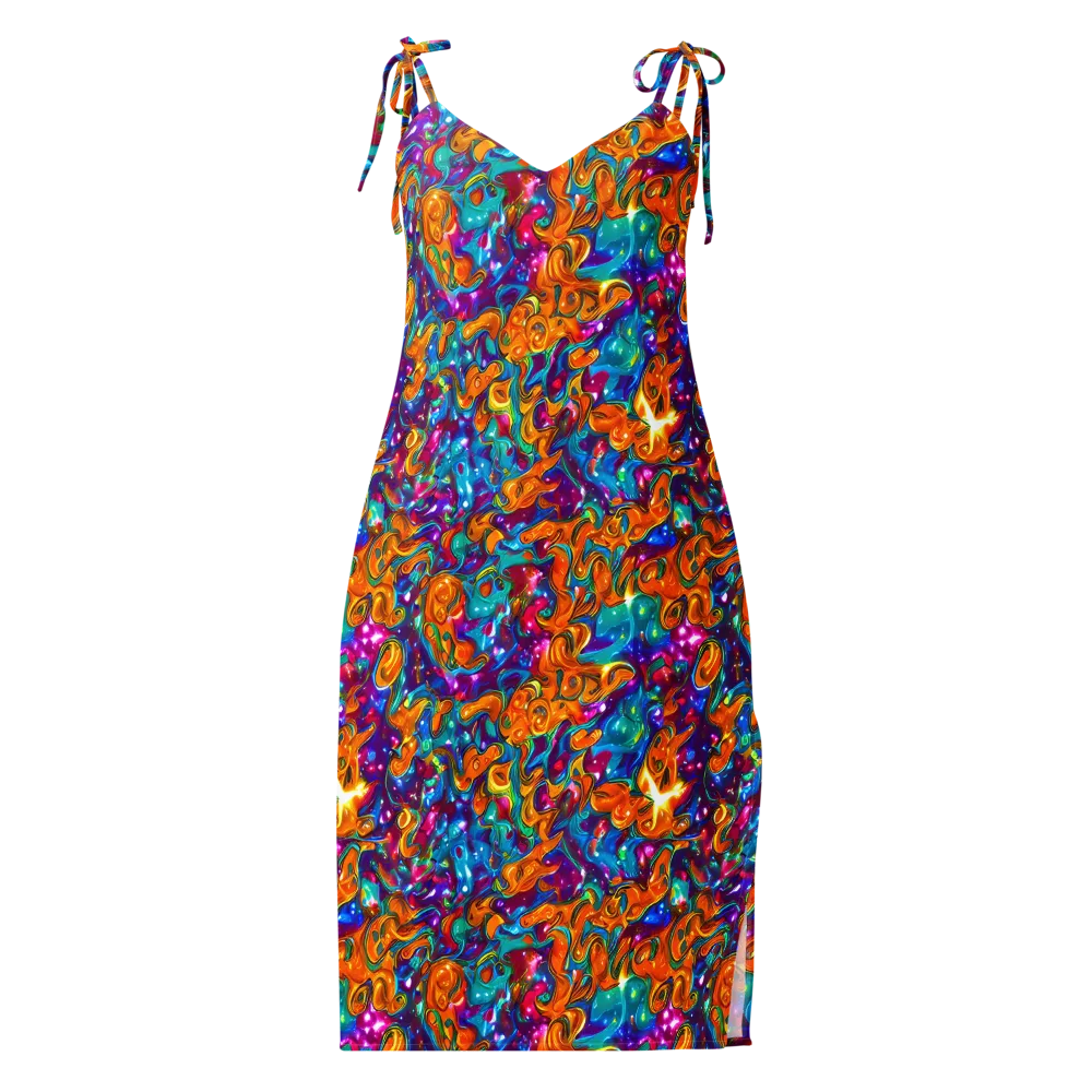 Saffron Kaleidoscope on Slip Dress — Front