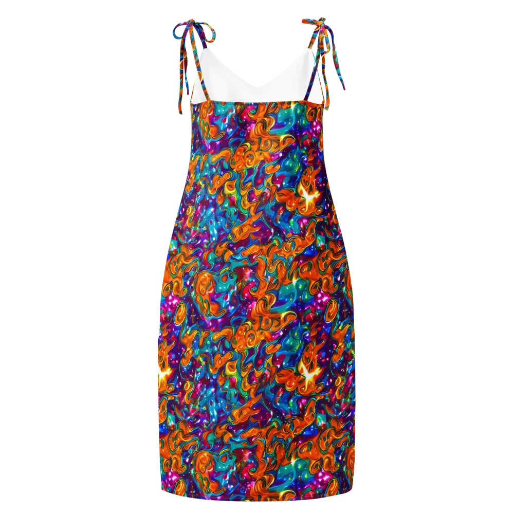 Saffron Kaleidoscope on Slip Dress — Back