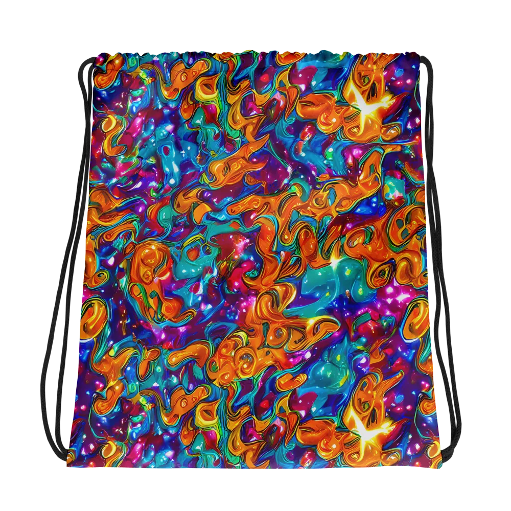 Saffron Kaleidoscope on Drawstring Bag — Photo
