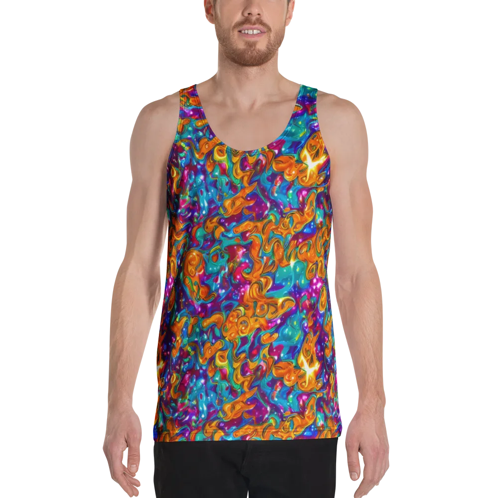 Saffron Kaleidoscope on Men's Tank Top — Front