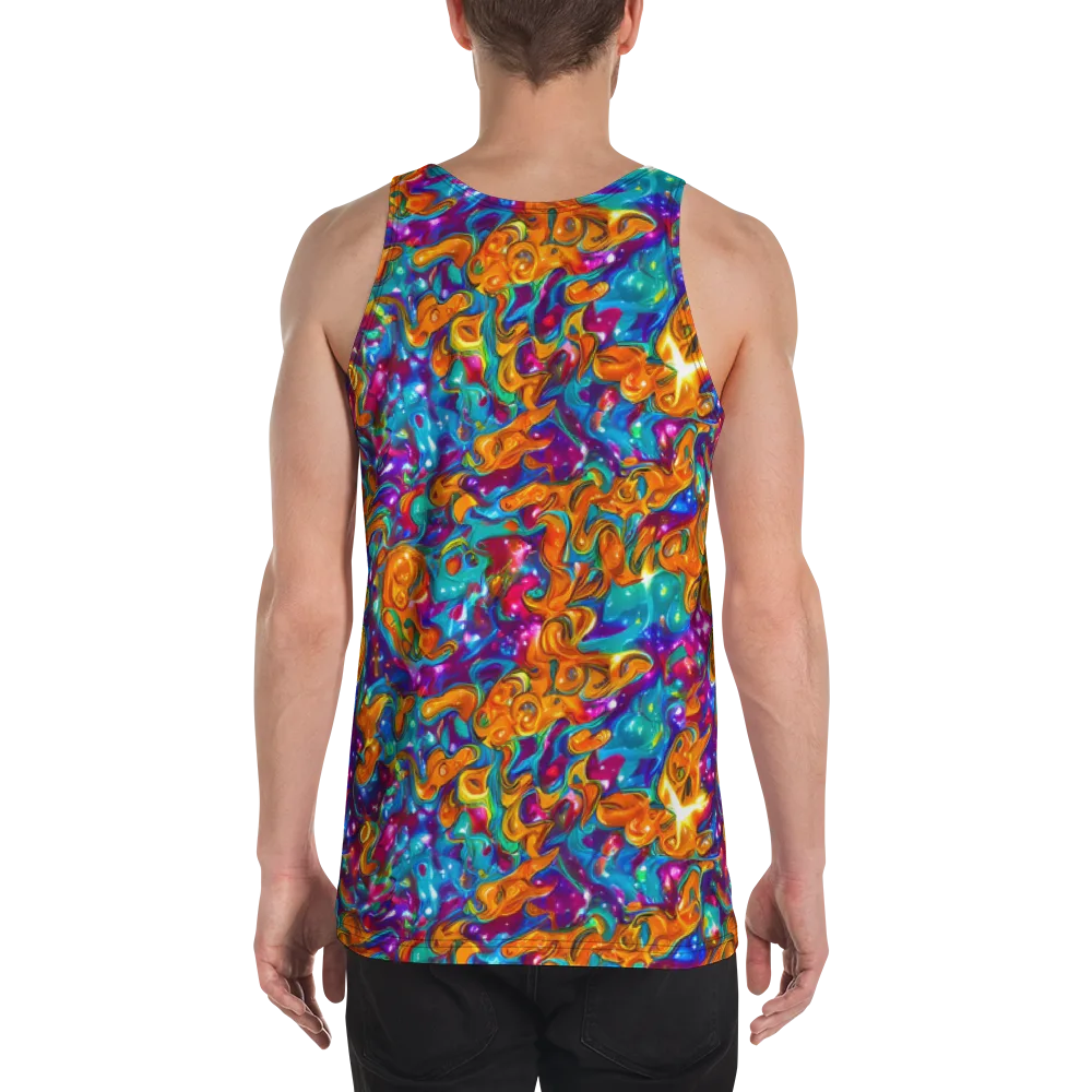 Saffron Kaleidoscope on Men's Tank Top — Back