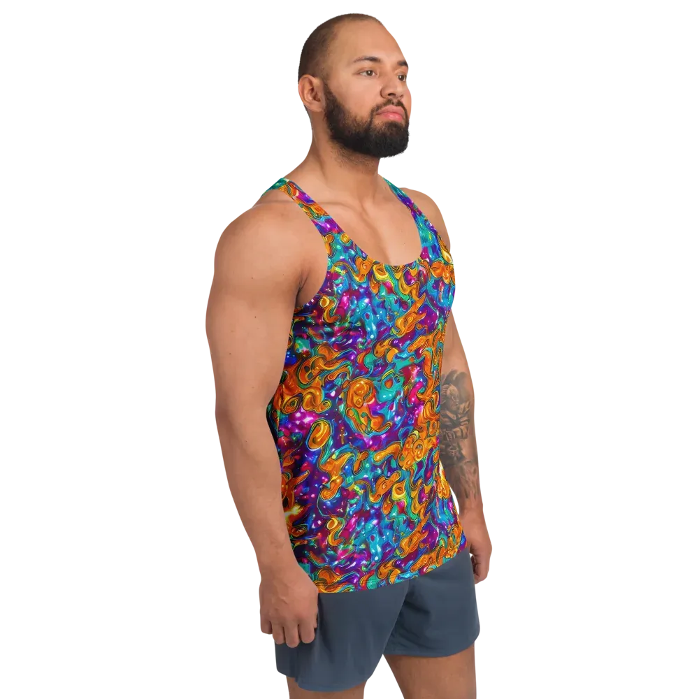 Saffron Kaleidoscope on Men's Tank Top — Right Front