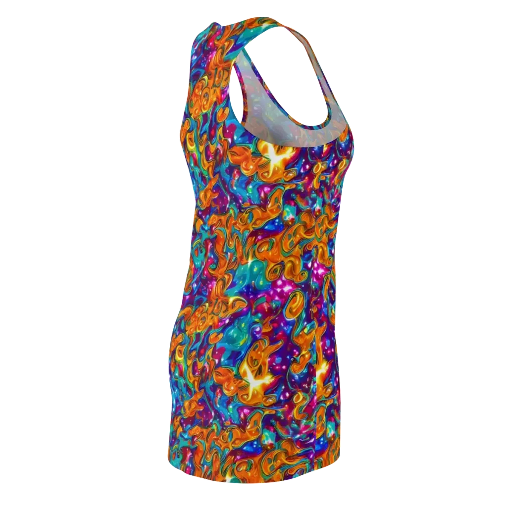 Saffron Kaleidoscope on Racerback Dress — Back Side