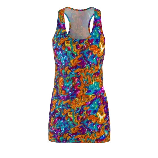 Saffron Kaleidoscope on a Racerback Dress