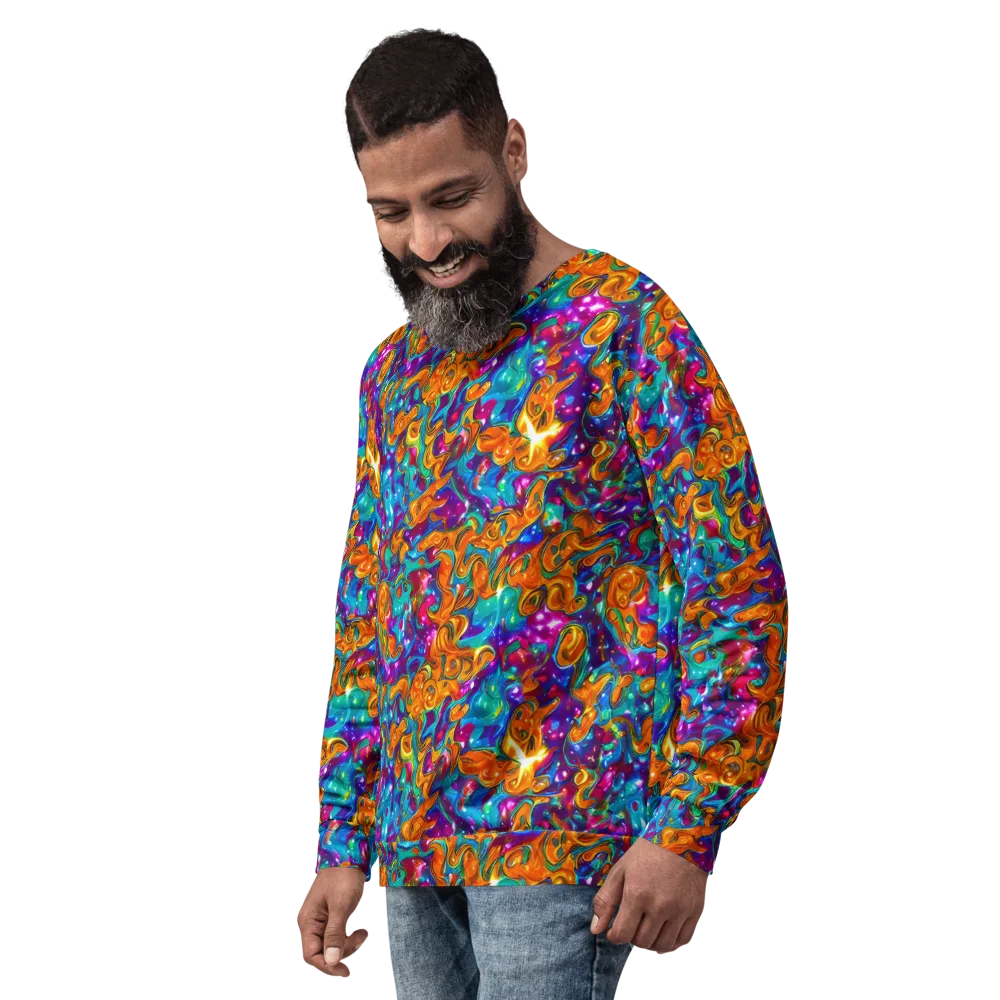 Saffron Kaleidoscope on Sweatshirt — Left Front