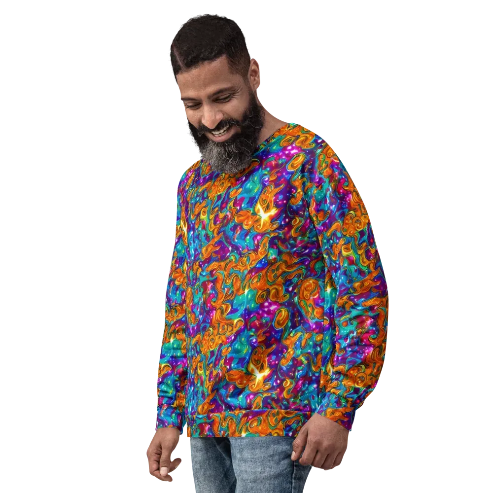 Saffron Kaleidoscope on Sweatshirt — Left Front