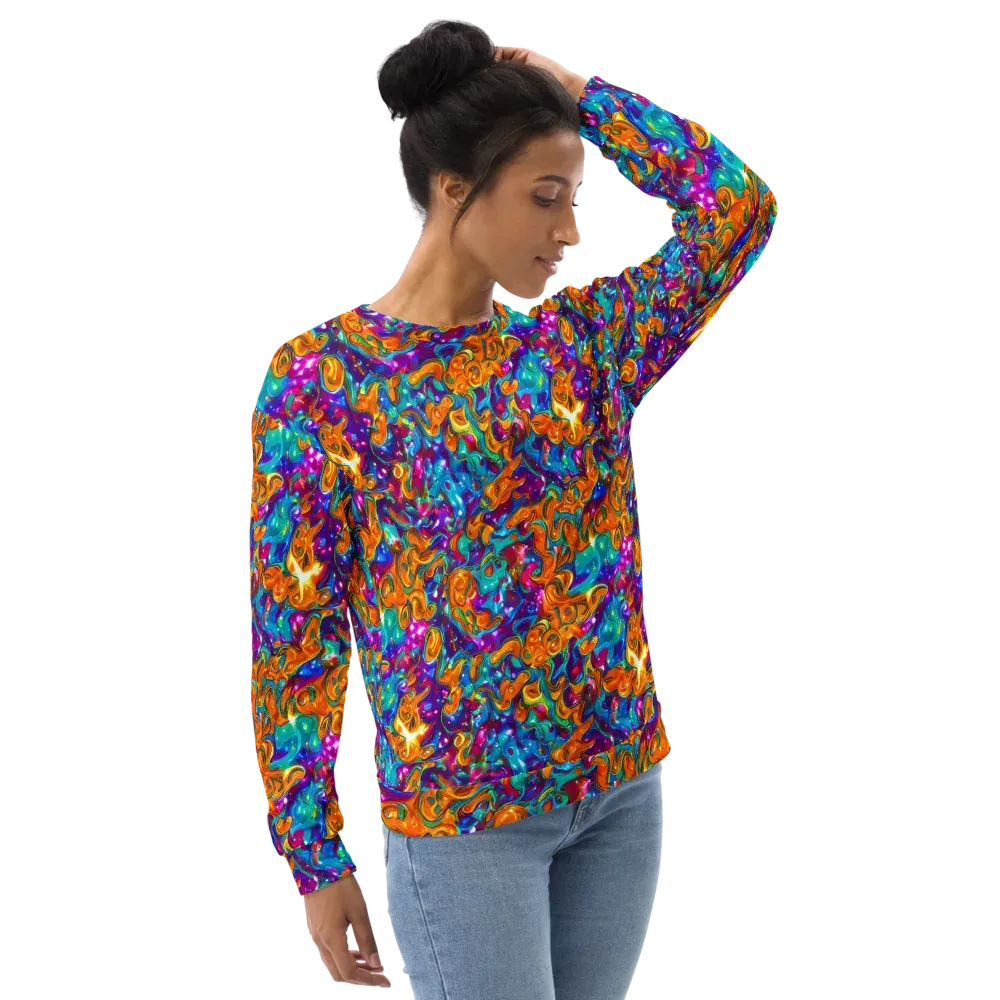 Saffron Kaleidoscope on Sweatshirt — Right Front