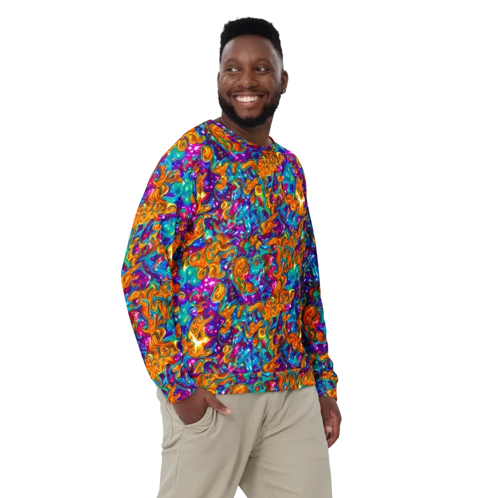 Saffron Kaleidoscope on Sweatshirt — Front
