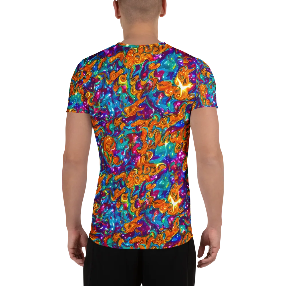 Saffron Kaleidoscope on Men's Athletic T-Shirt — Back
