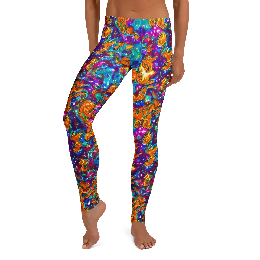 Saffron Kaleidoscope on Leggings — Front
