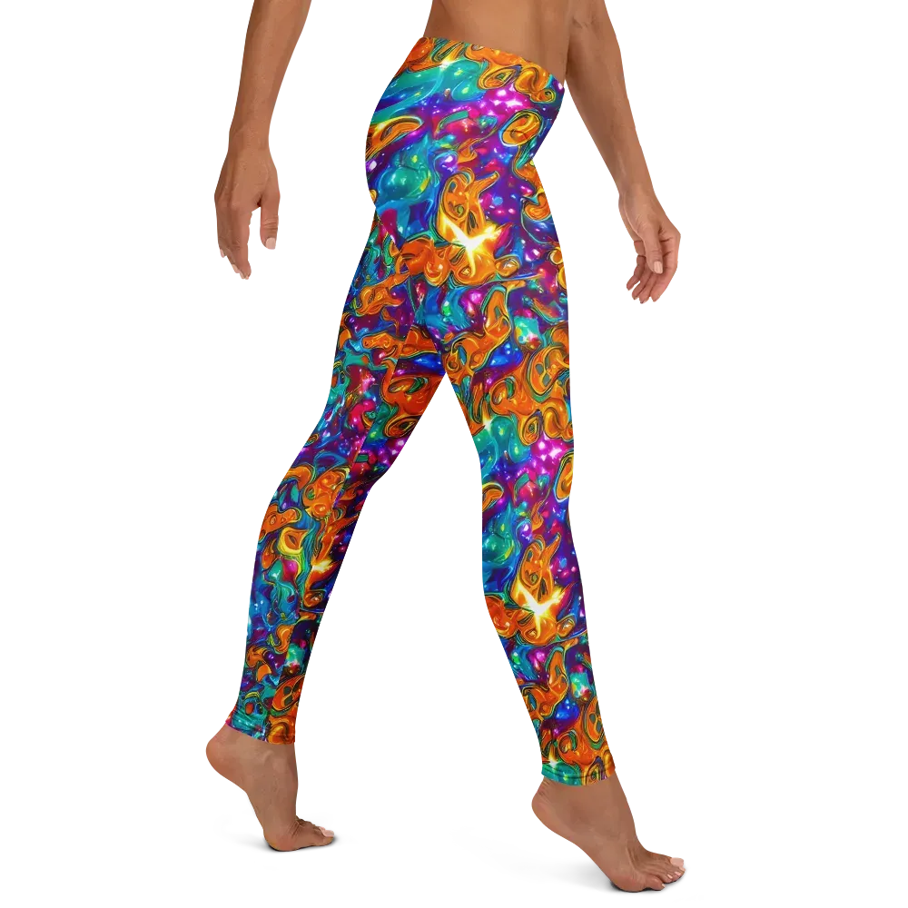 Saffron Kaleidoscope on Leggings — Right