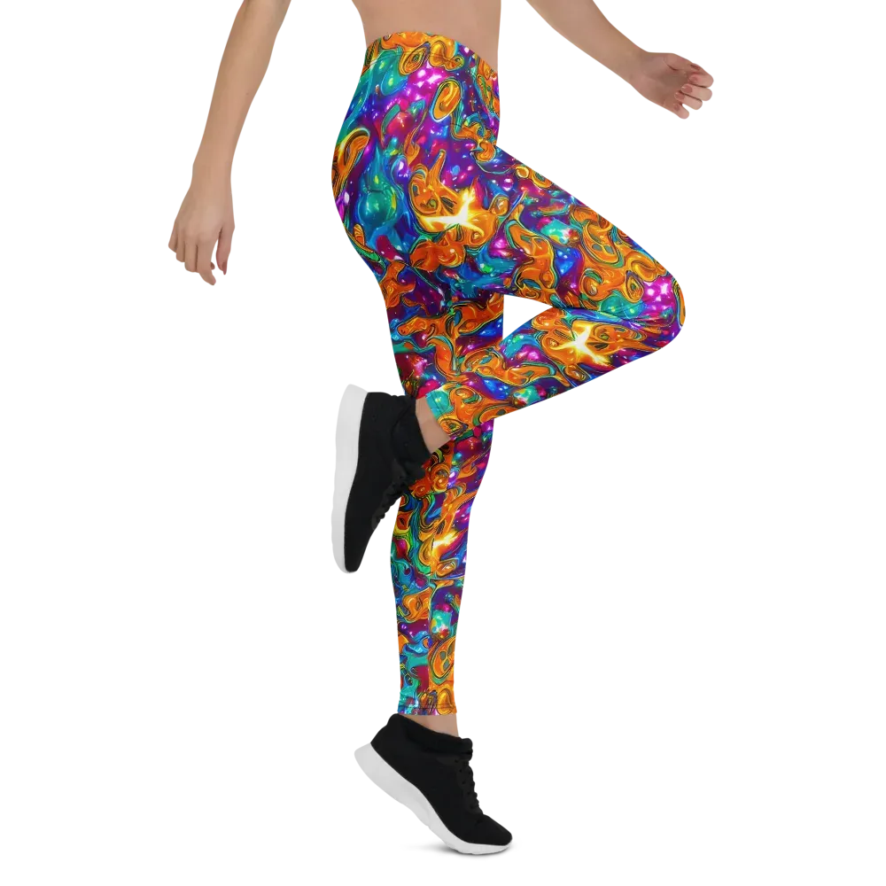 Saffron Kaleidoscope on Leggings — Right