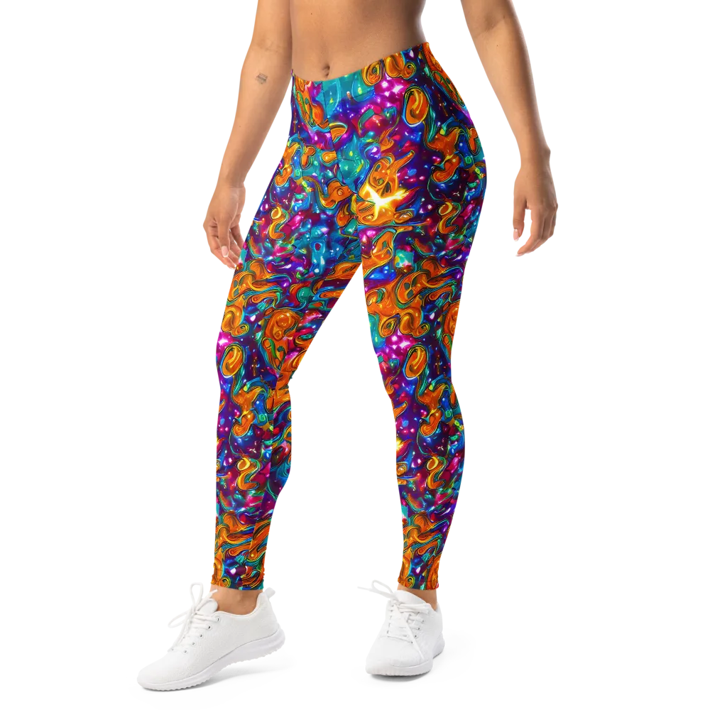 Saffron Kaleidoscope on Leggings — Left Front