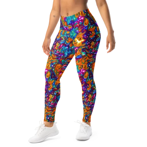 Saffron Kaleidoscope on a Leggings