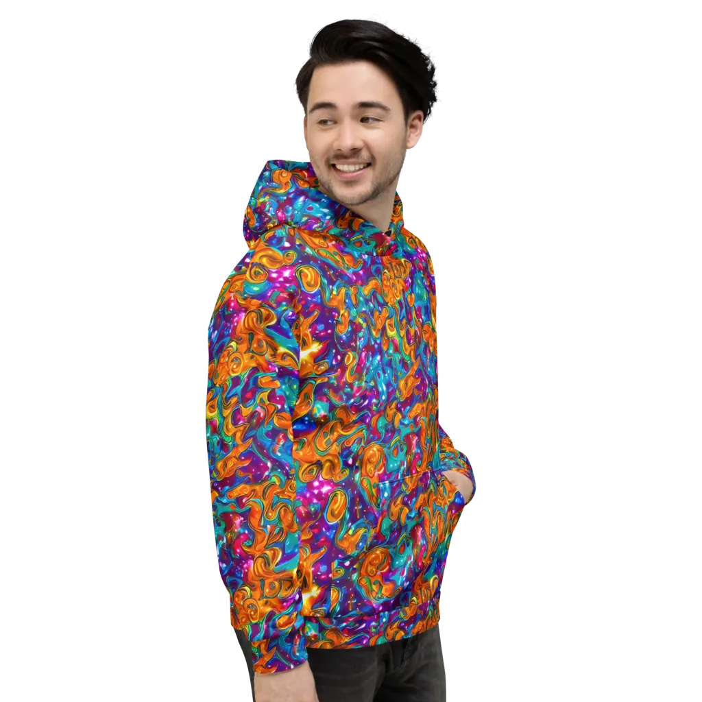 Saffron Kaleidoscope on Hoodie — Right
