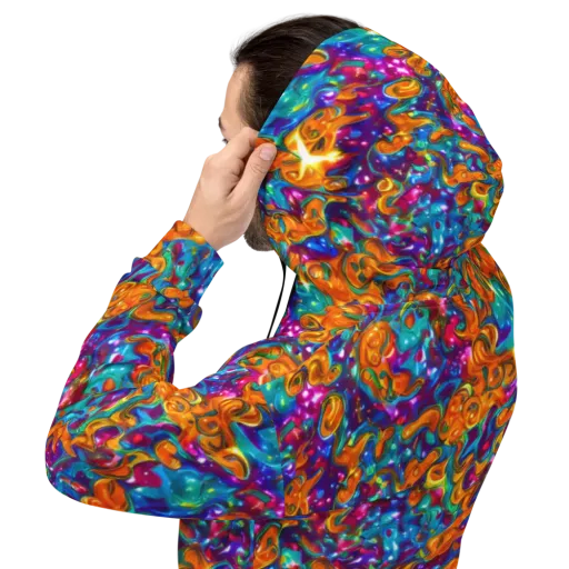 Saffron Kaleidoscope on a Hoodie