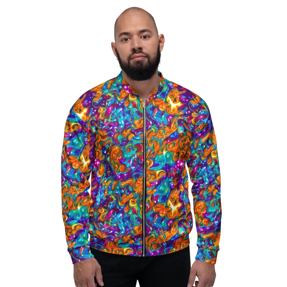 Saffron Kaleidoscope on Bomber Jacket — Front