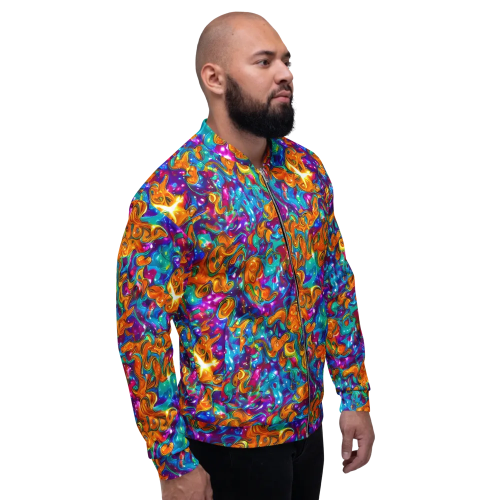 Saffron Kaleidoscope on Bomber Jacket — Right